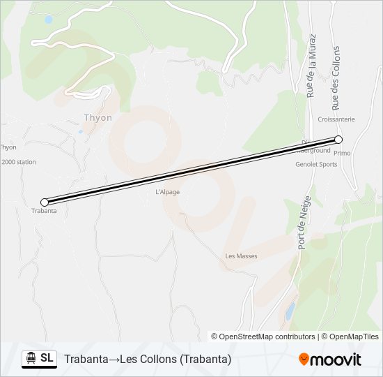 SL Cable Car Line Map