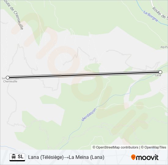 SL Cable Car Line Map