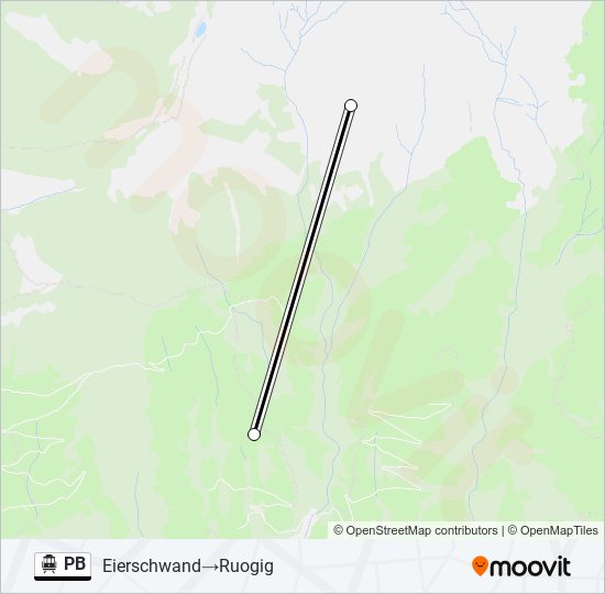 PB Cable Car Line Map
