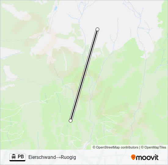 PB Cable Car Line Map