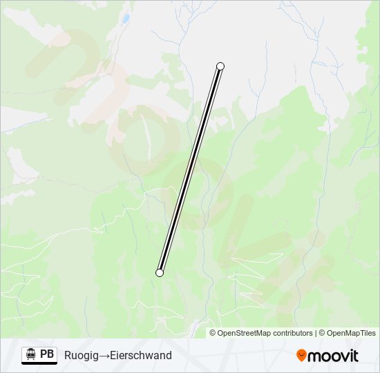 PB Cable Car Line Map