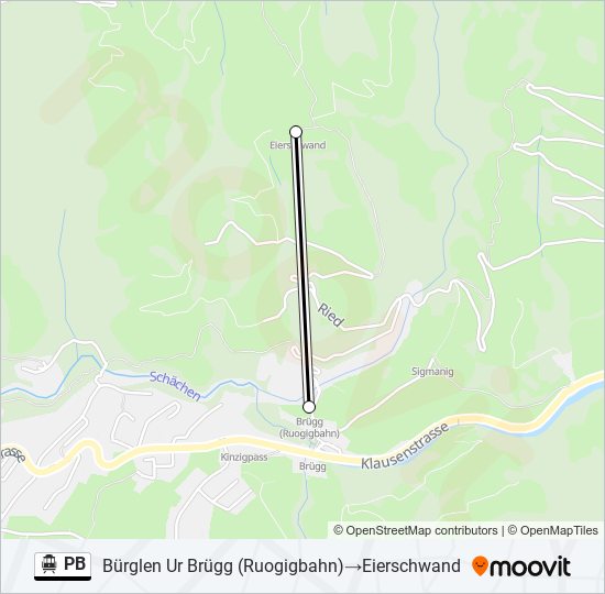 PB Cable Car Line Map