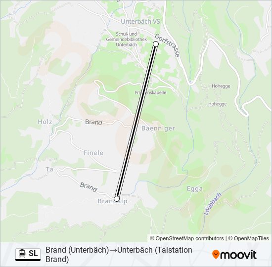 SL Cable Car Line Map