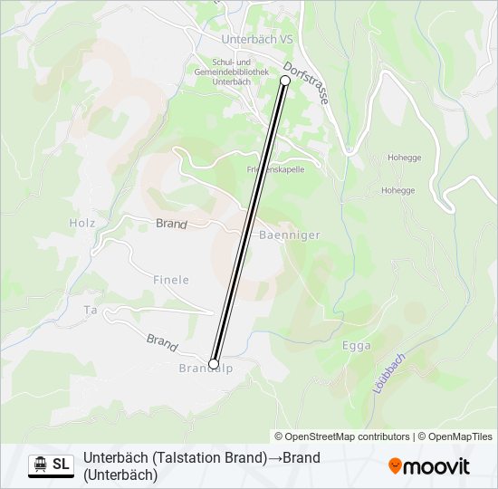 SL Cable Car Line Map