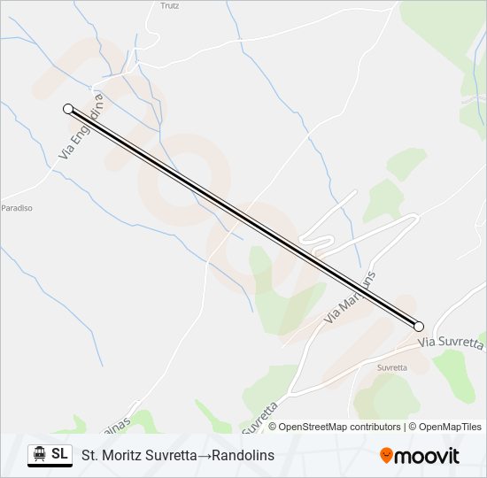 SL Cable Car Line Map