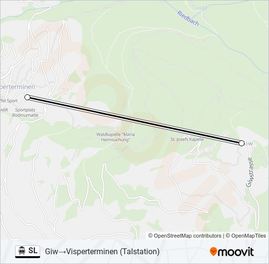 SL Cable Car Line Map