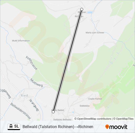 SL Cable Car Line Map