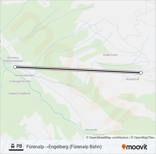 PB Cable Car Line Map