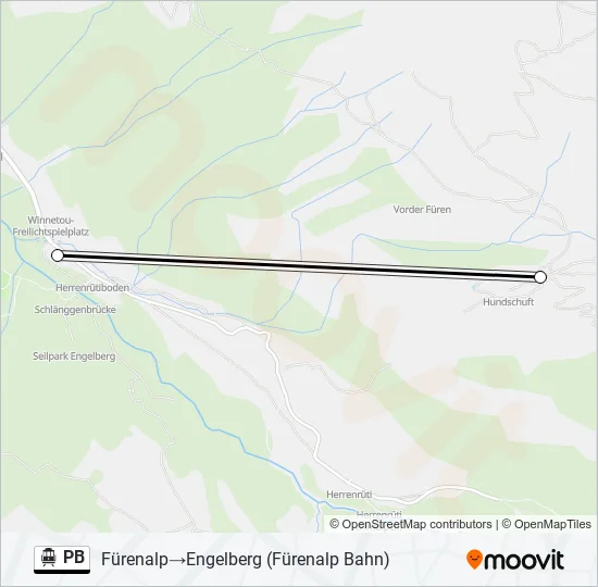 PB Cable Car Line Map