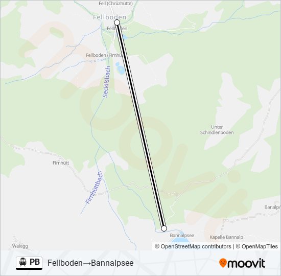 PB Cable Car Line Map