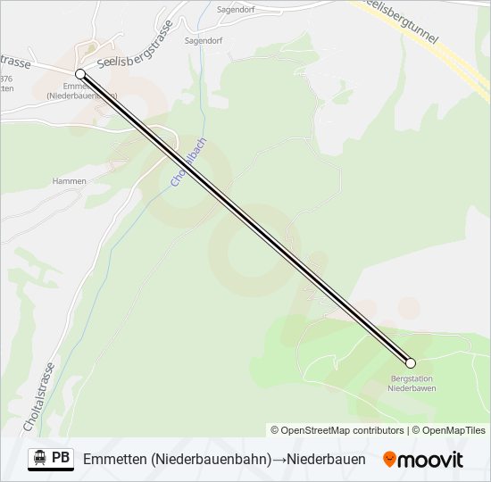 PB Cable Car Line Map