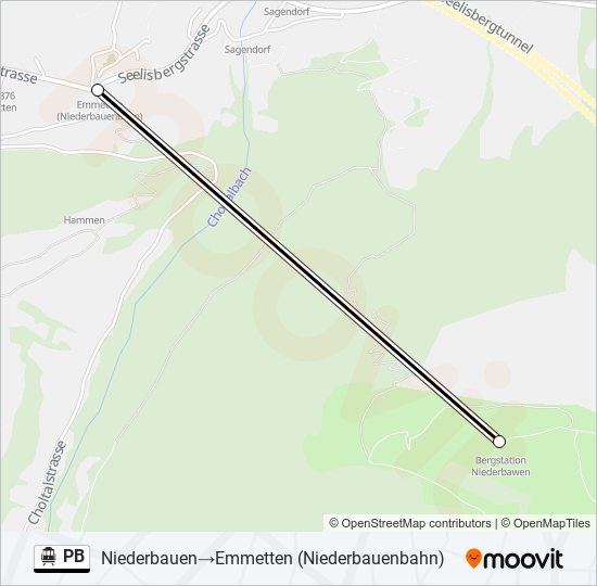 PB Cable Car Line Map