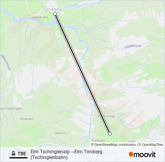 TBE Cable Car Line Map