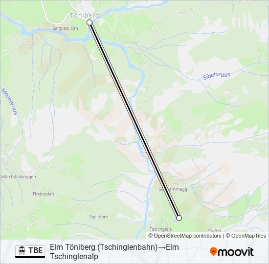 TBE Cable Car Line Map