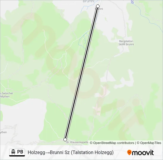 PB Cable Car Line Map