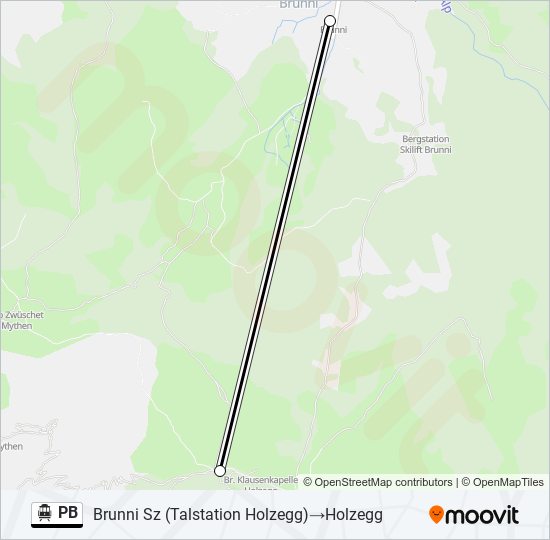PB Cable Car Line Map
