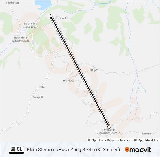 SL Cable Car Line Map