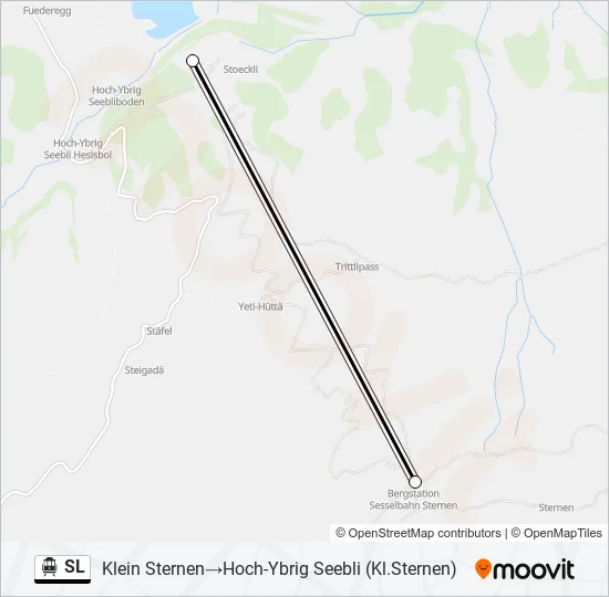 Plan de la ligne SL de téléphérique