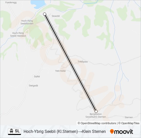 SL Cable Car Line Map