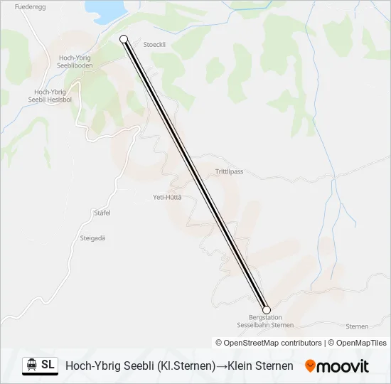 Plan de la ligne SL de téléphérique