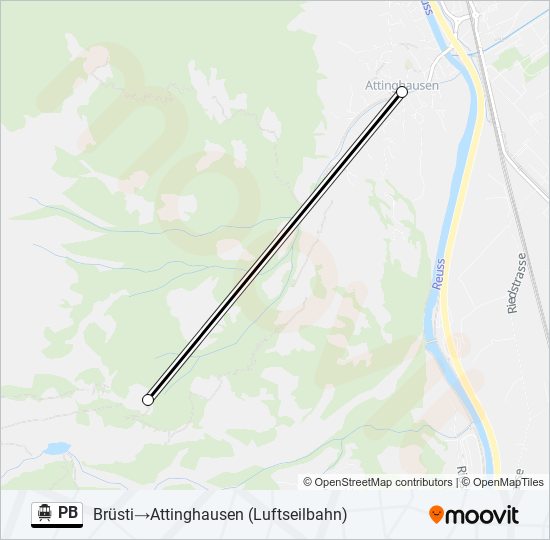 PB Cable Car Line Map