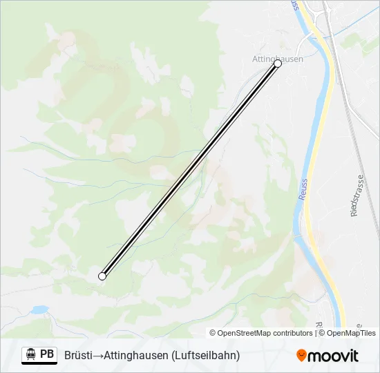 PB Cable Car Line Map