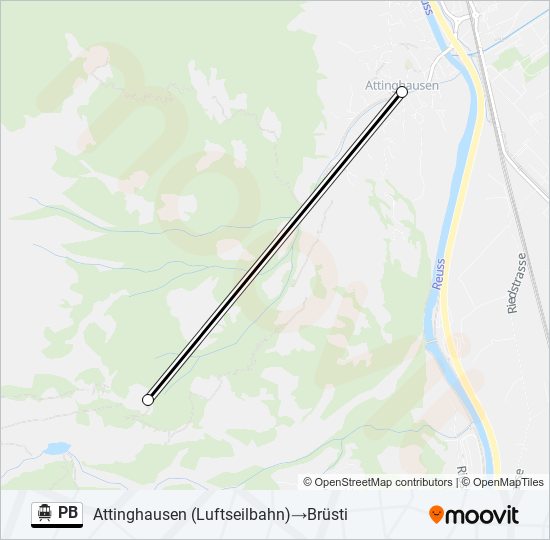 PB Cable Car Line Map