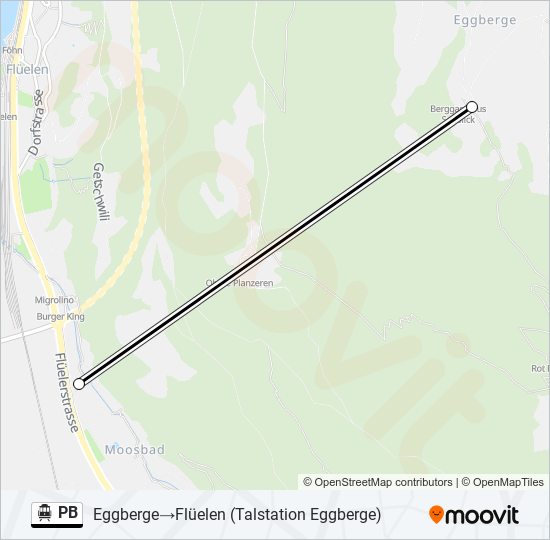 PB Cable Car Line Map