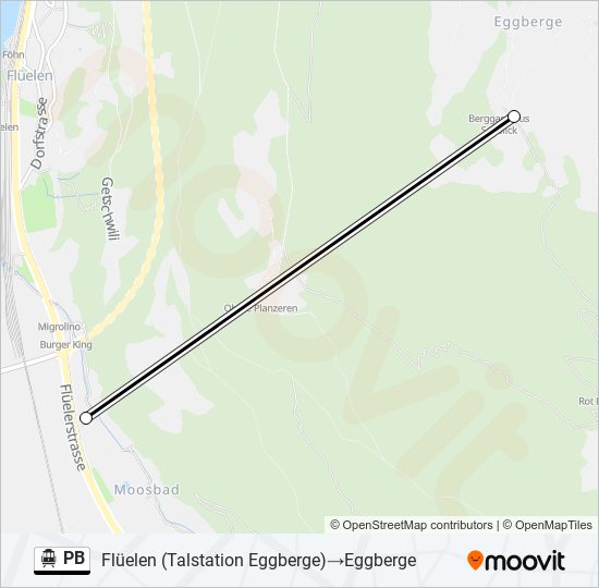 PB Cable Car Line Map