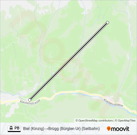 PB Cable Car Line Map