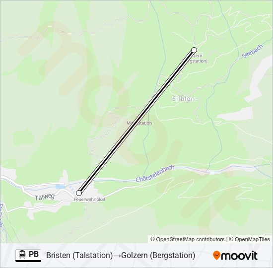 PB Cable Car Line Map
