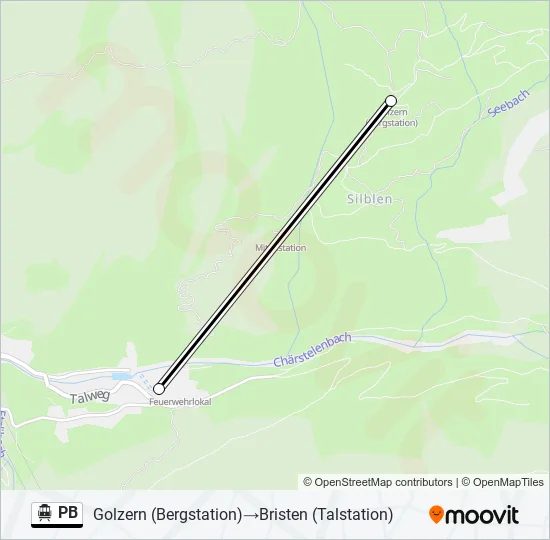 PB Cable Car Line Map