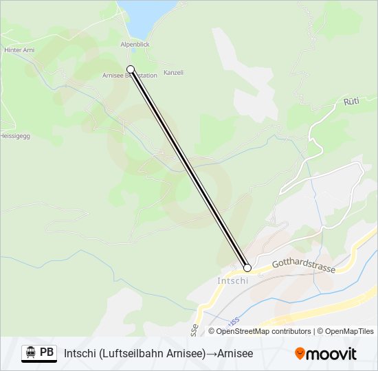 PB Cable Car Line Map