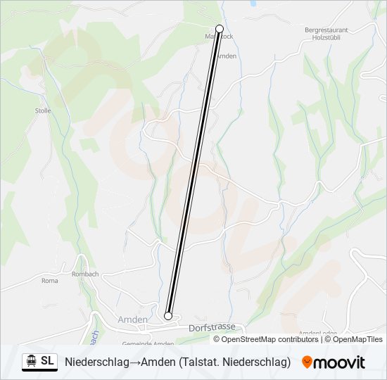 SL Cable Car Line Map