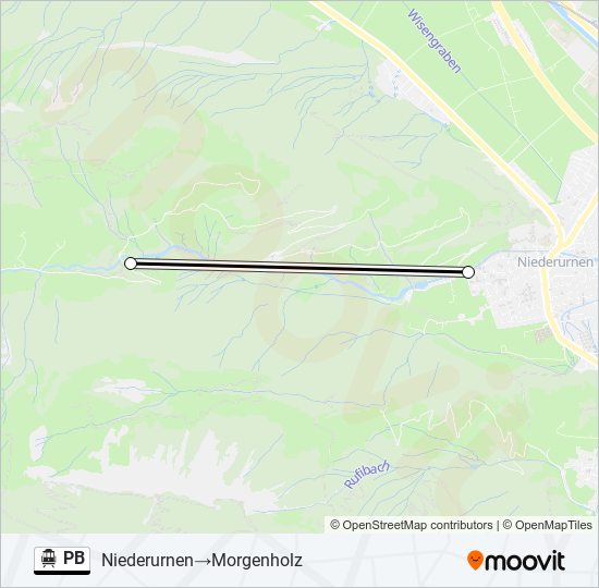 PB Cable Car Line Map