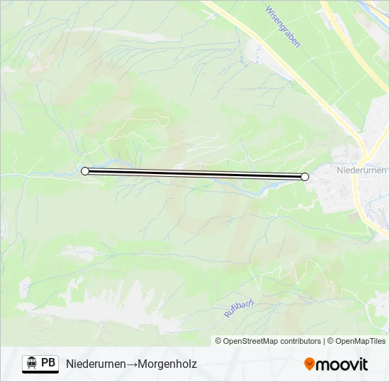 PB Cable Car Line Map