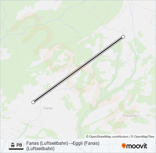 PB Cable Car Line Map