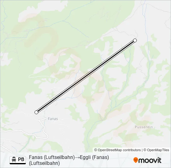 PB Cable Car Line Map
