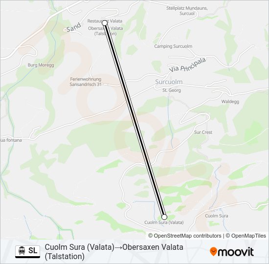 SL Cable Car Line Map