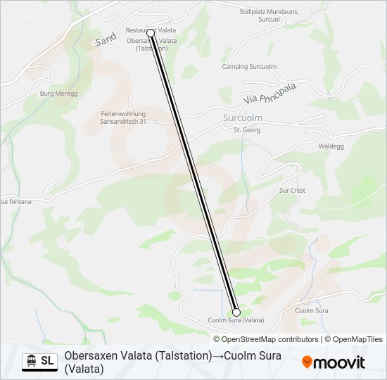 SL Cable Car Line Map