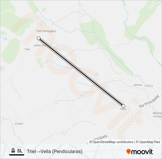 SL Cable Car Line Map