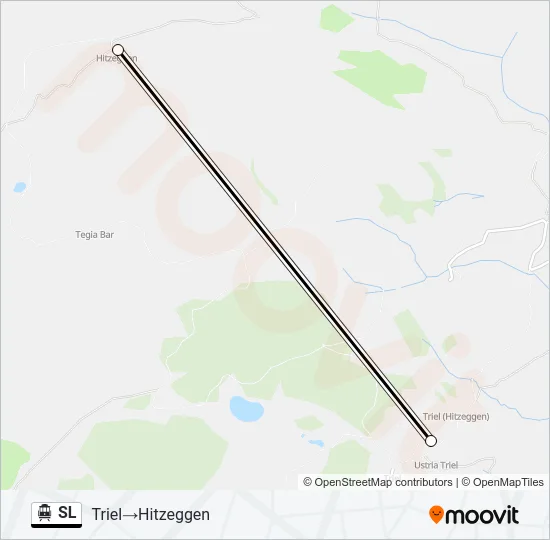 Plan de la ligne SL de téléphérique