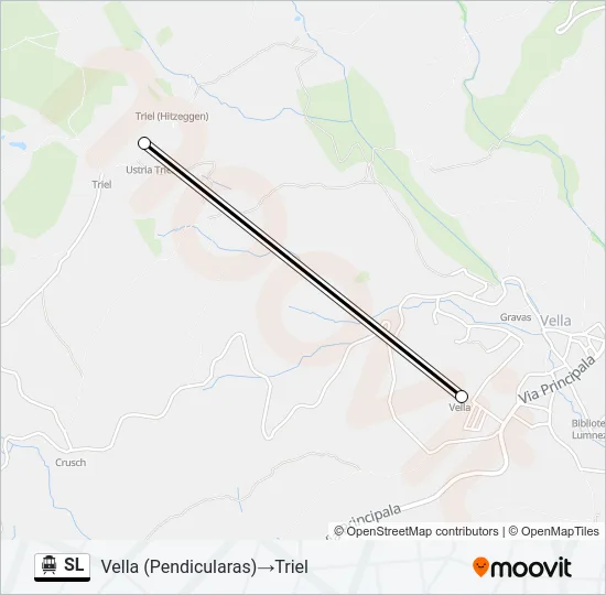 Plan de la ligne SL de téléphérique