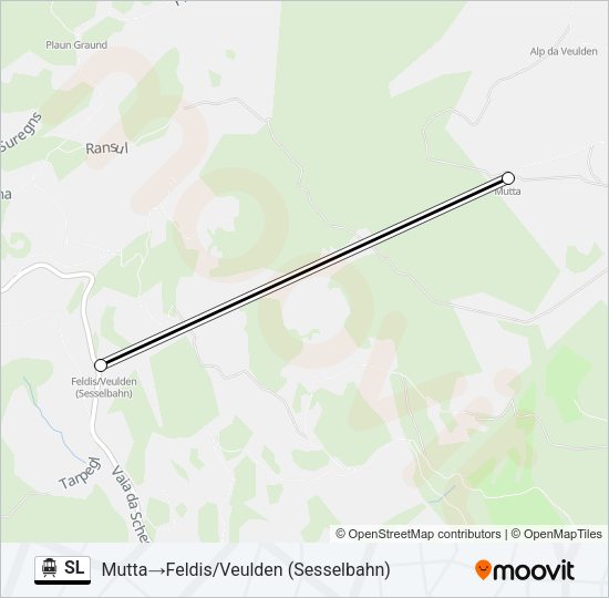 SL Cable Car Line Map