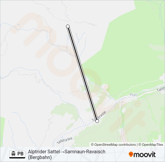 PB Cable Car Line Map