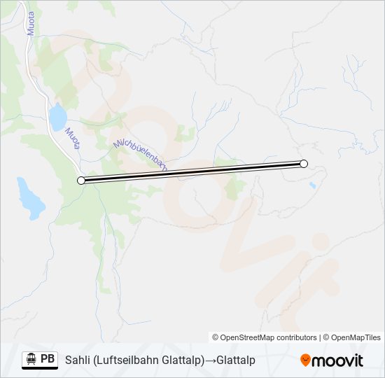 PB Cable Car Line Map