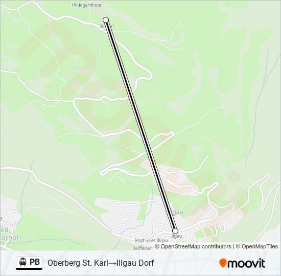 PB Cable Car Line Map