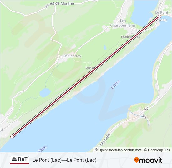 BAT Ferry Line Map