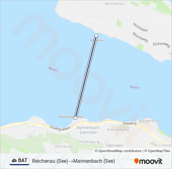 Plan de la ligne BAT de ferry