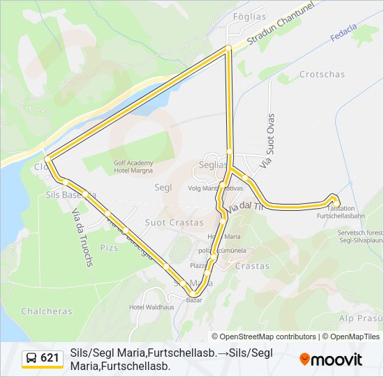 621 Bus Line Map